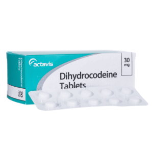 Pack of Dihydrocodeine 30mg pills showing blister pack of tablets to purchase online