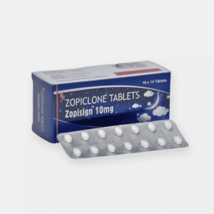 Boxc pack of Zopiclone Zopisign 10mg tablets for buying online