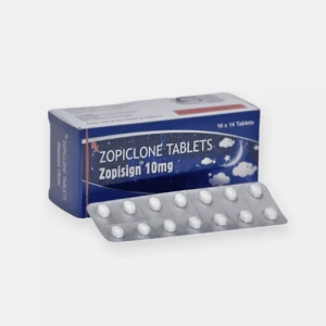 Boxc pack of Zopiclone Zopisign 10mg tablets for buying online