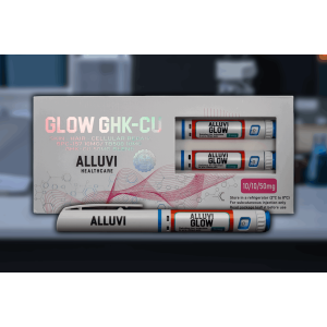Alluvi Glow GHK-Cu (10mg / 10mg / 50mg) | Research-Grade Triple-Agonist Peptide
